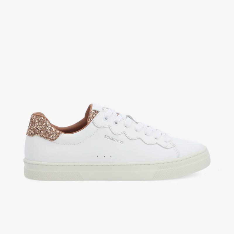 SPARKLE WAVE W - NAPPA/GLITTER - BLANC/ROSE