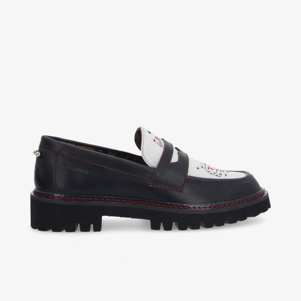 SCHMOOVE — mysen-loafer-w-nappa-suede-noir-blanc