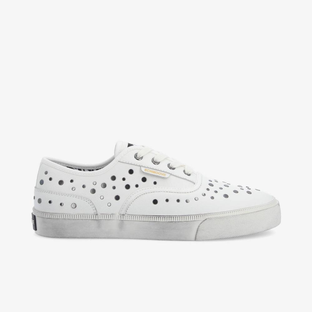 SCHMOOVE — arlo-studs-m-tumbled-leather-blanc