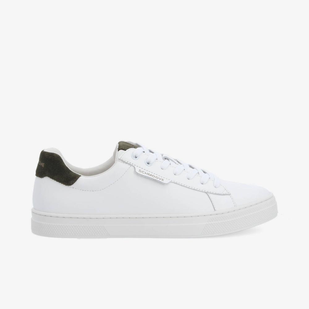 SCHMOOVE — sparkle-sneaker-m-nappa-suede-blanc-kaki