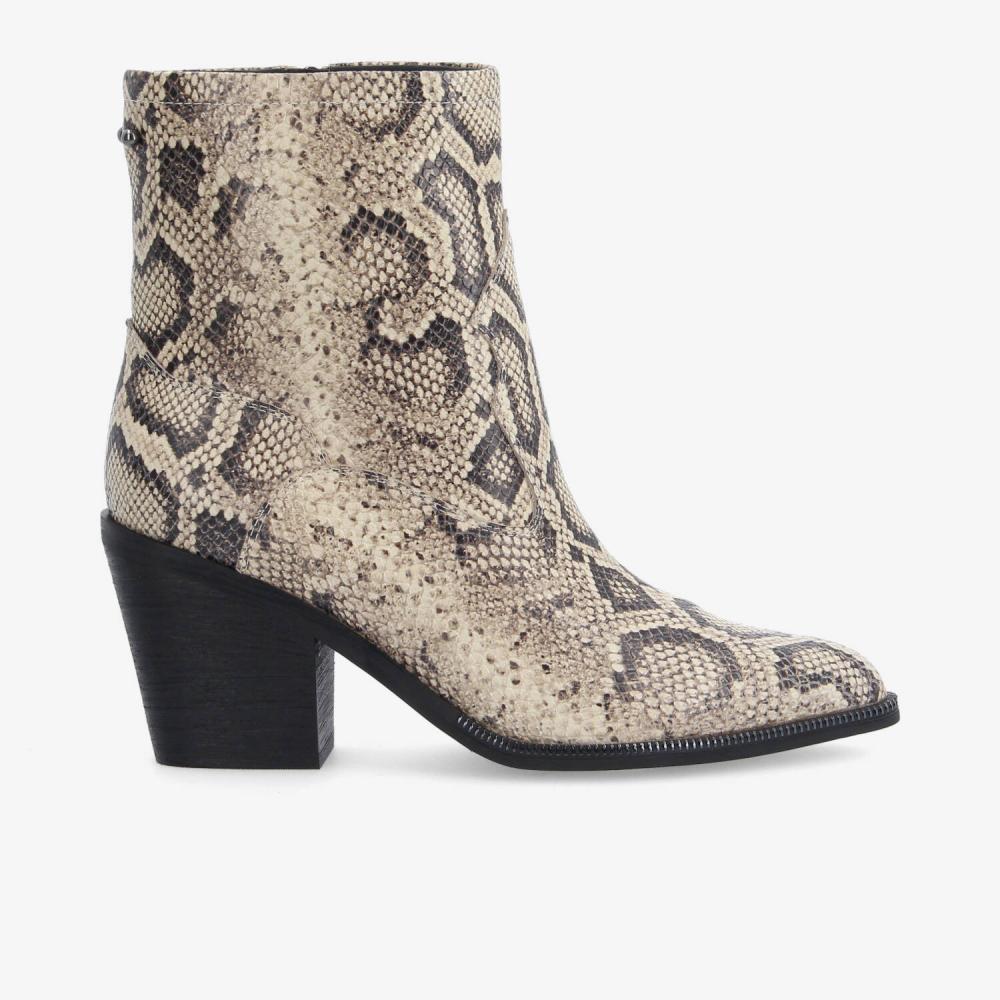 SCHMOOVE — leonie-zip-boots-w-print-python-beige