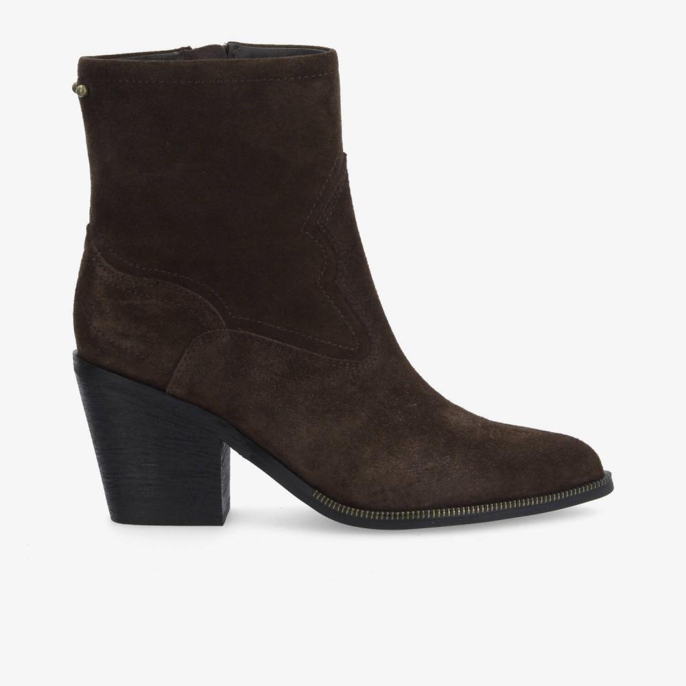 SCHMOOVE — leonie-zip-boots-w-suede-marron-fonce