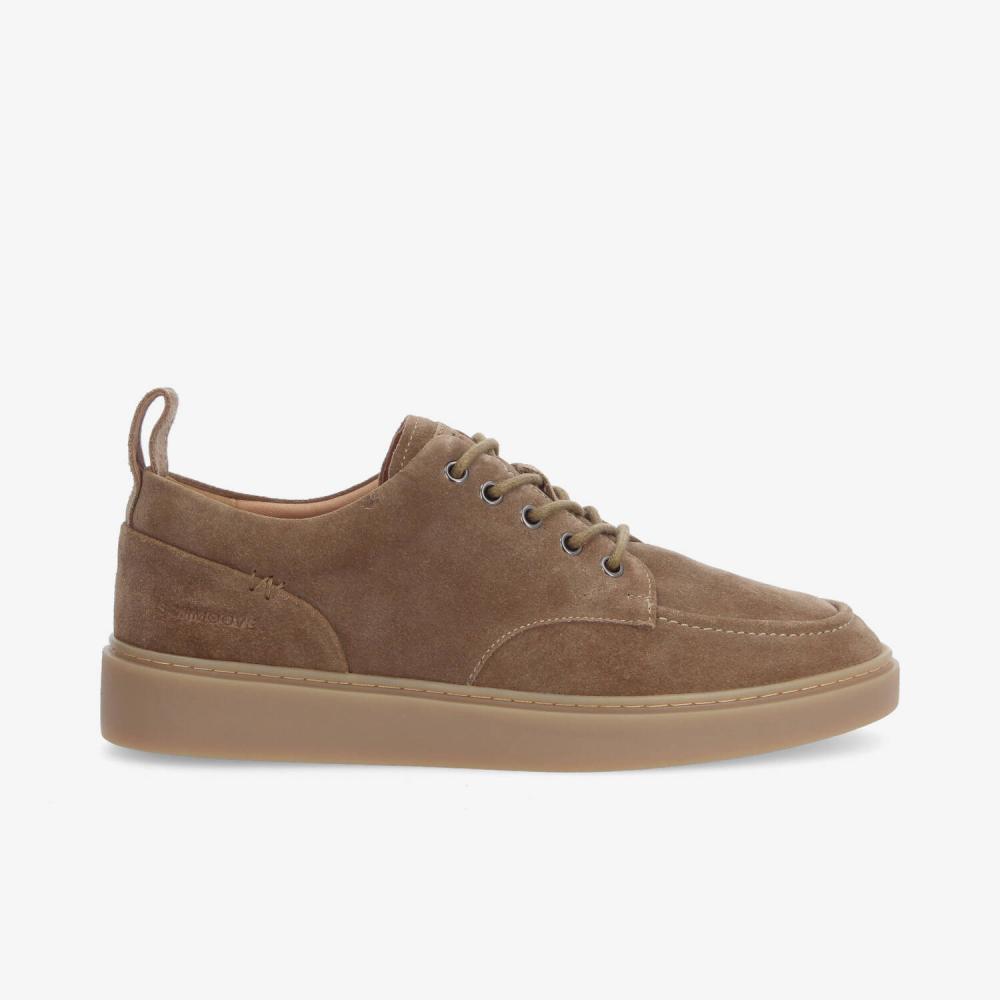 SCHMOOVE — loafly-plato-m-suede-beige
