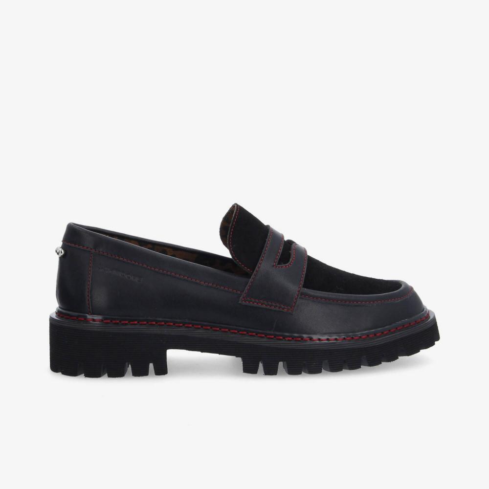 SCHMOOVE — mysen-loafer-w-nappa-suede-noir
