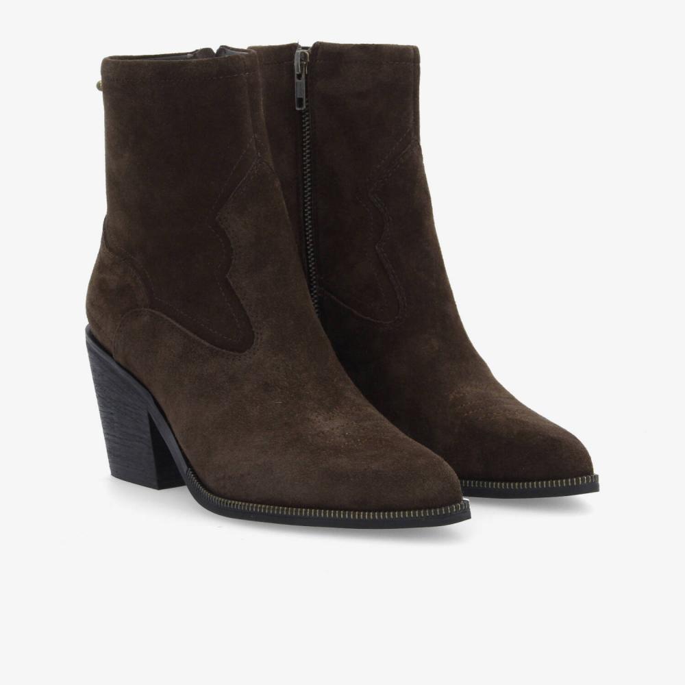 SCHMOOVE — leonie-zip-boots-w-suede-marron-fonce