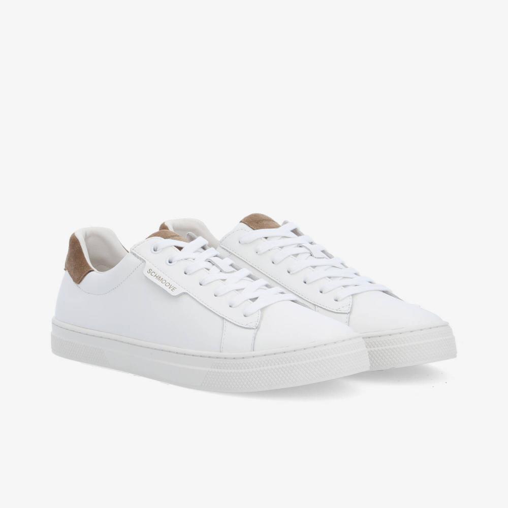 SCHMOOVE — sparkle-sneaker-m-nappa-suede-blanc-taupe