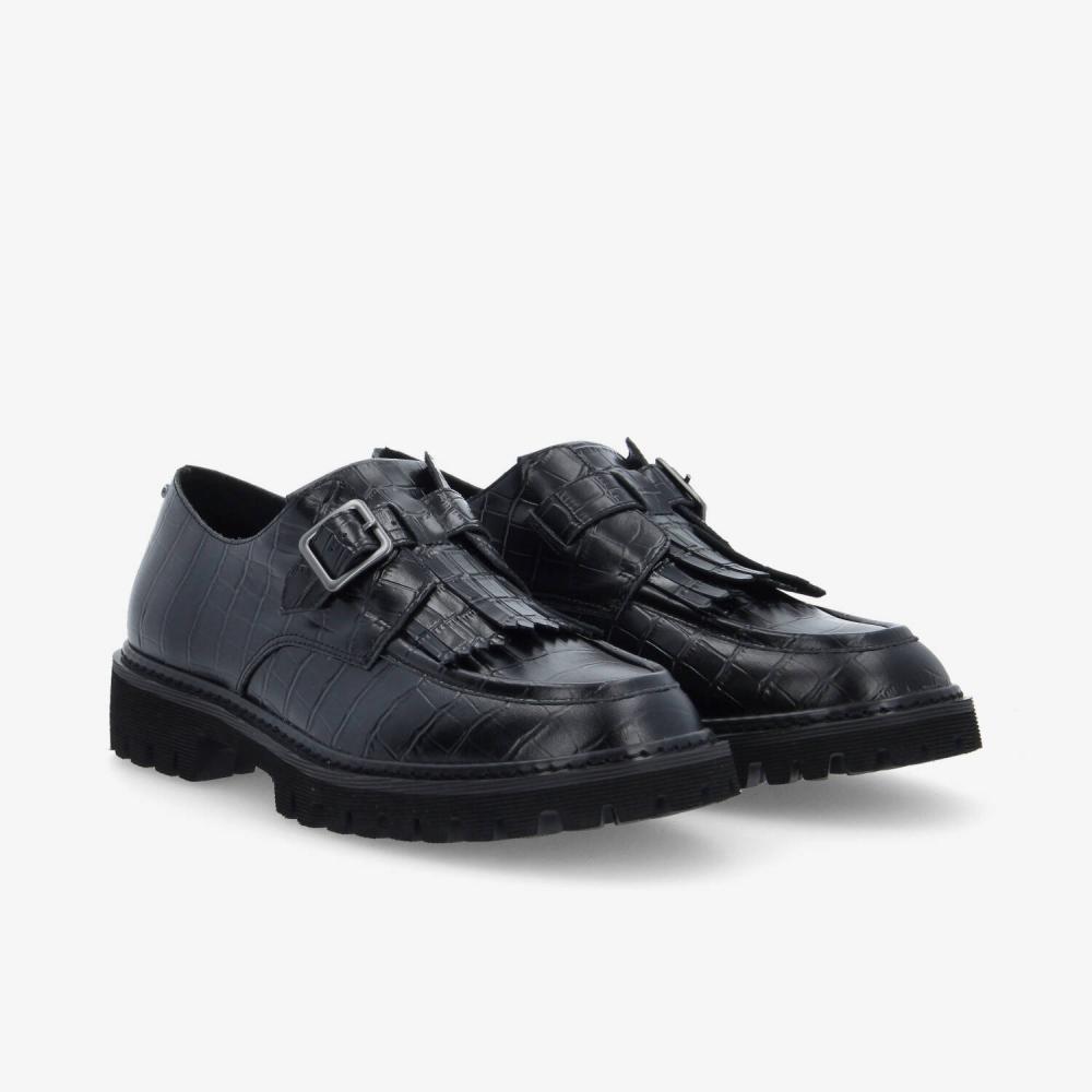 SCHMOOVE — mysen-plt-buckle-m-mat-kroco-noir
