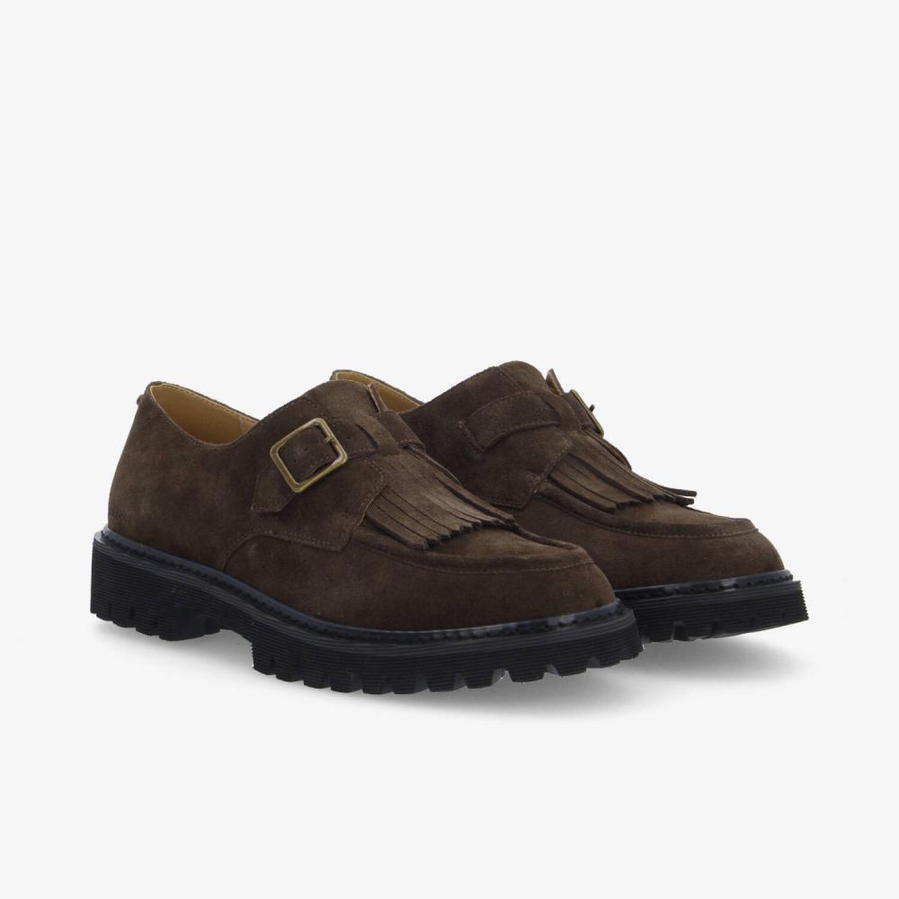 SCHMOOVE — mysen-plt-buckle-m-suede-marron