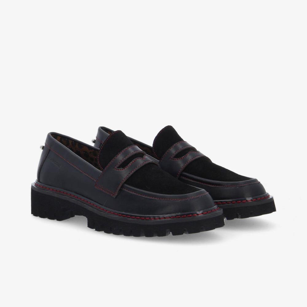 SCHMOOVE — mysen-loafer-w-nappa-suede-noir