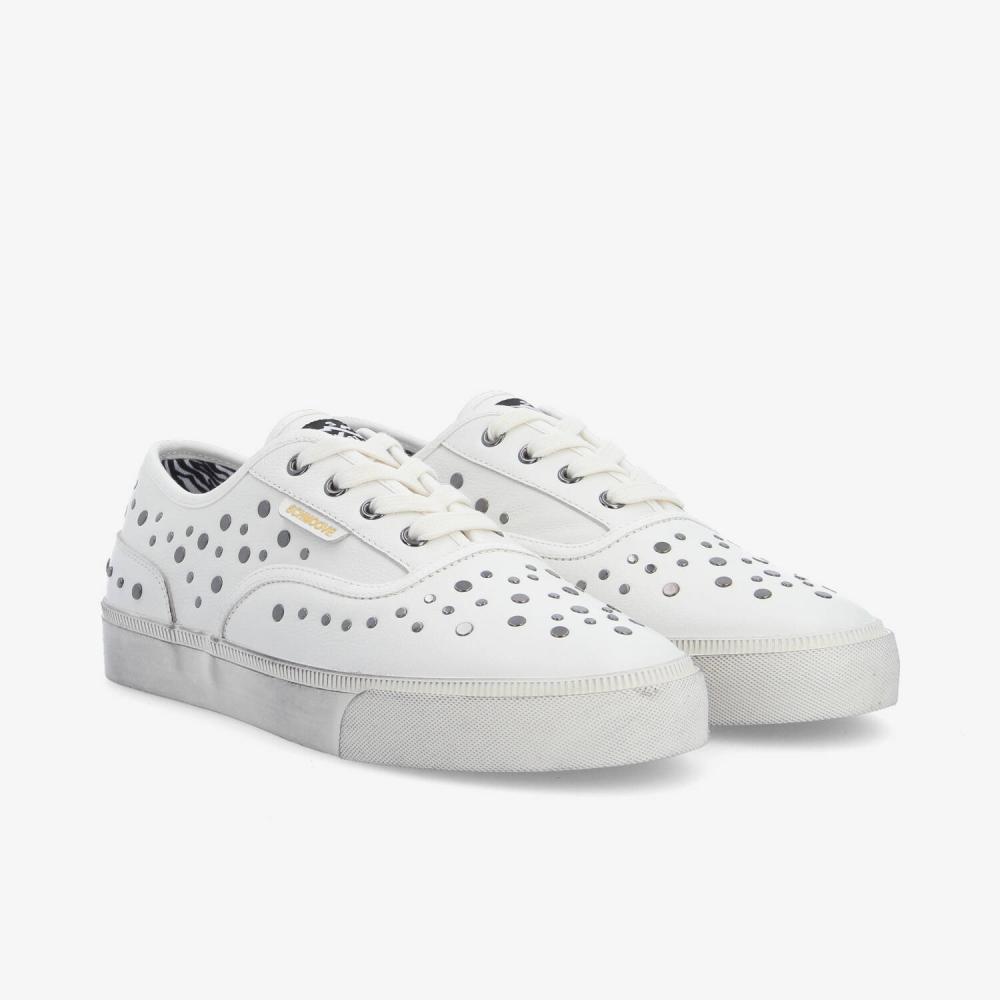 SCHMOOVE — arlo-studs-m-tumbled-leather-blanc
