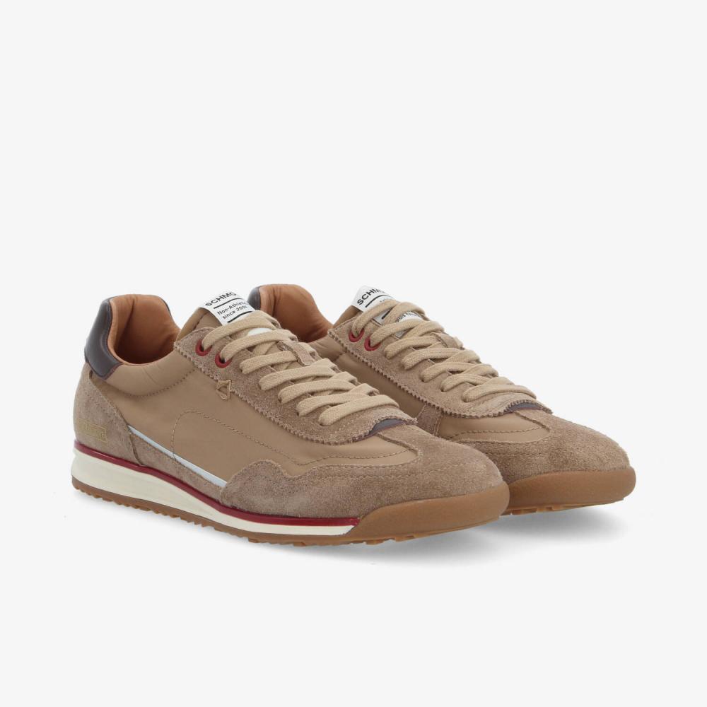 SCHMOOVE — camden-sneaker-m-nylon-suede-sde-marron