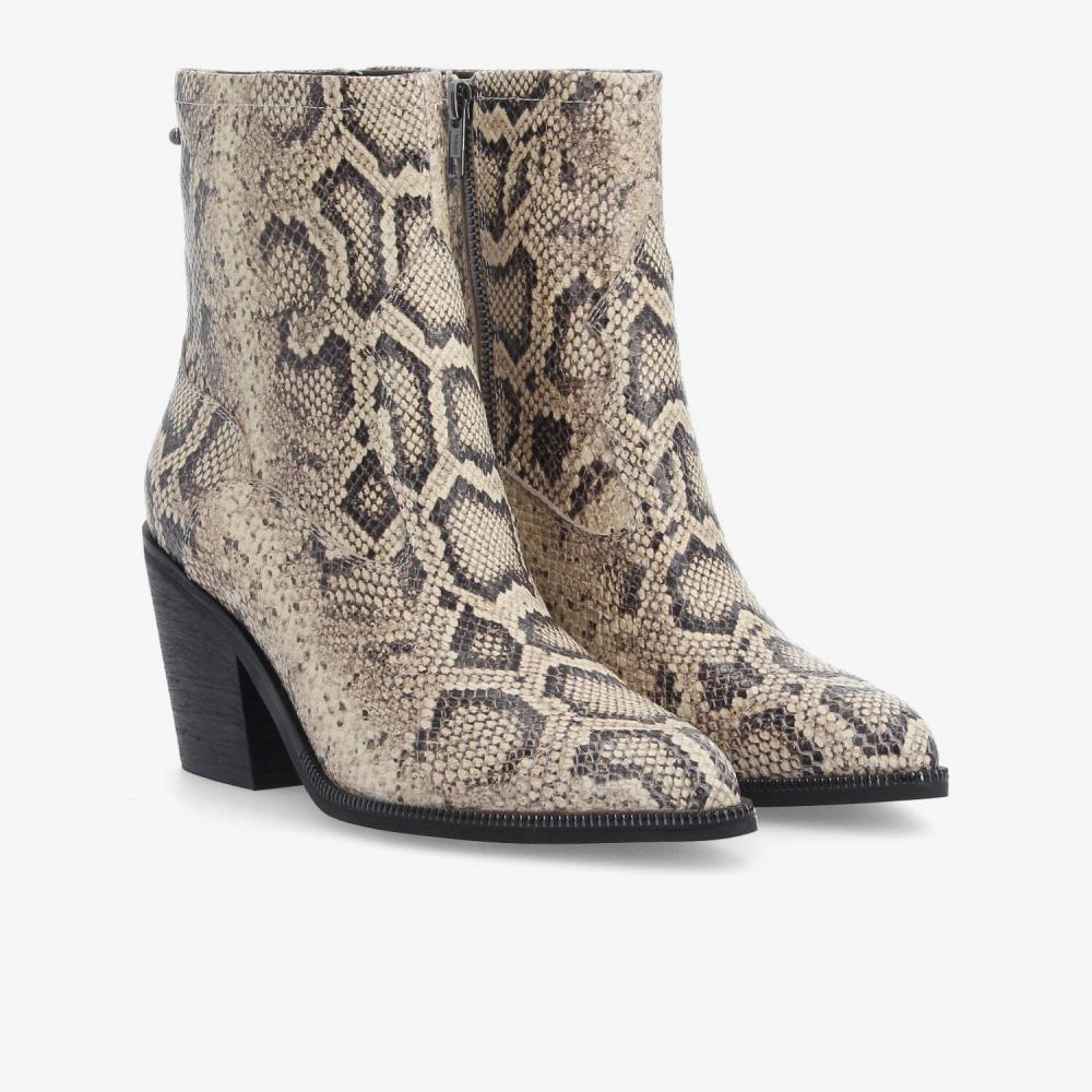 SCHMOOVE — leonie-zip-boots-w-print-python-beige