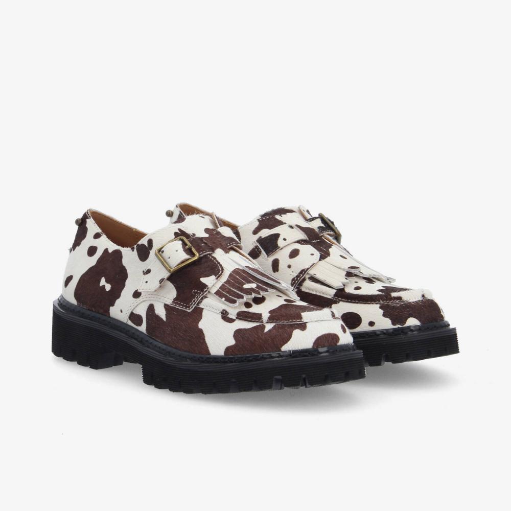 SCHMOOVE — mysen-plt-buckle-w-pony-cow-blanc-marron