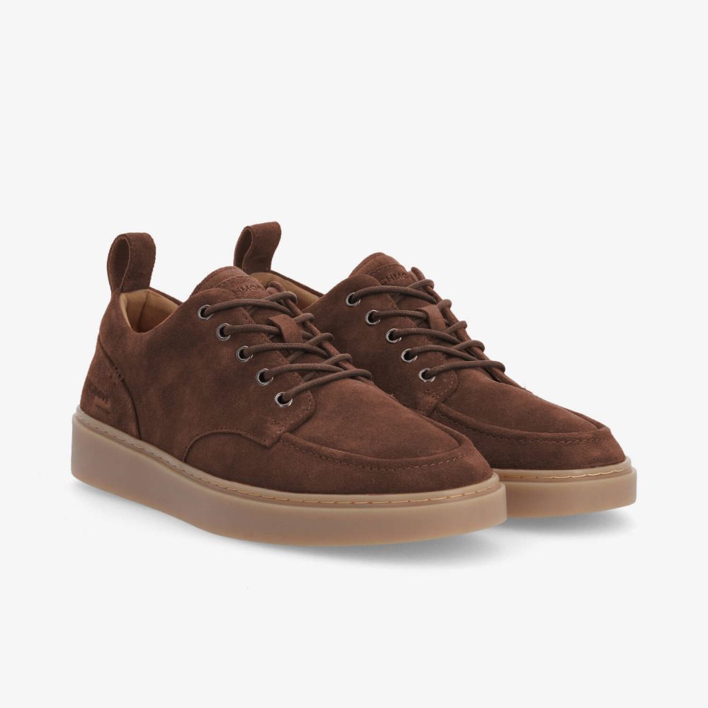 SCHMOOVE — loafly-plato-m-suede-marron