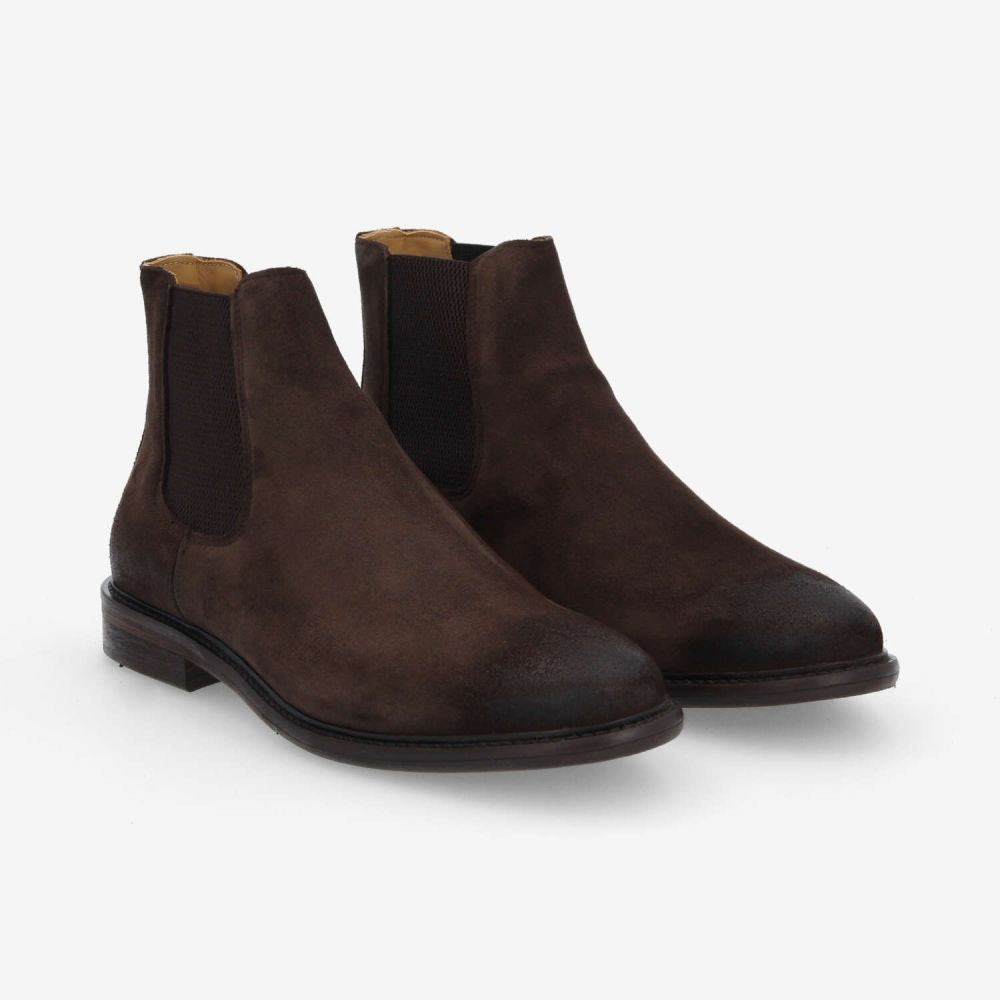 SCHMOOVE — pilot-chelsea-suede-marron-fonce