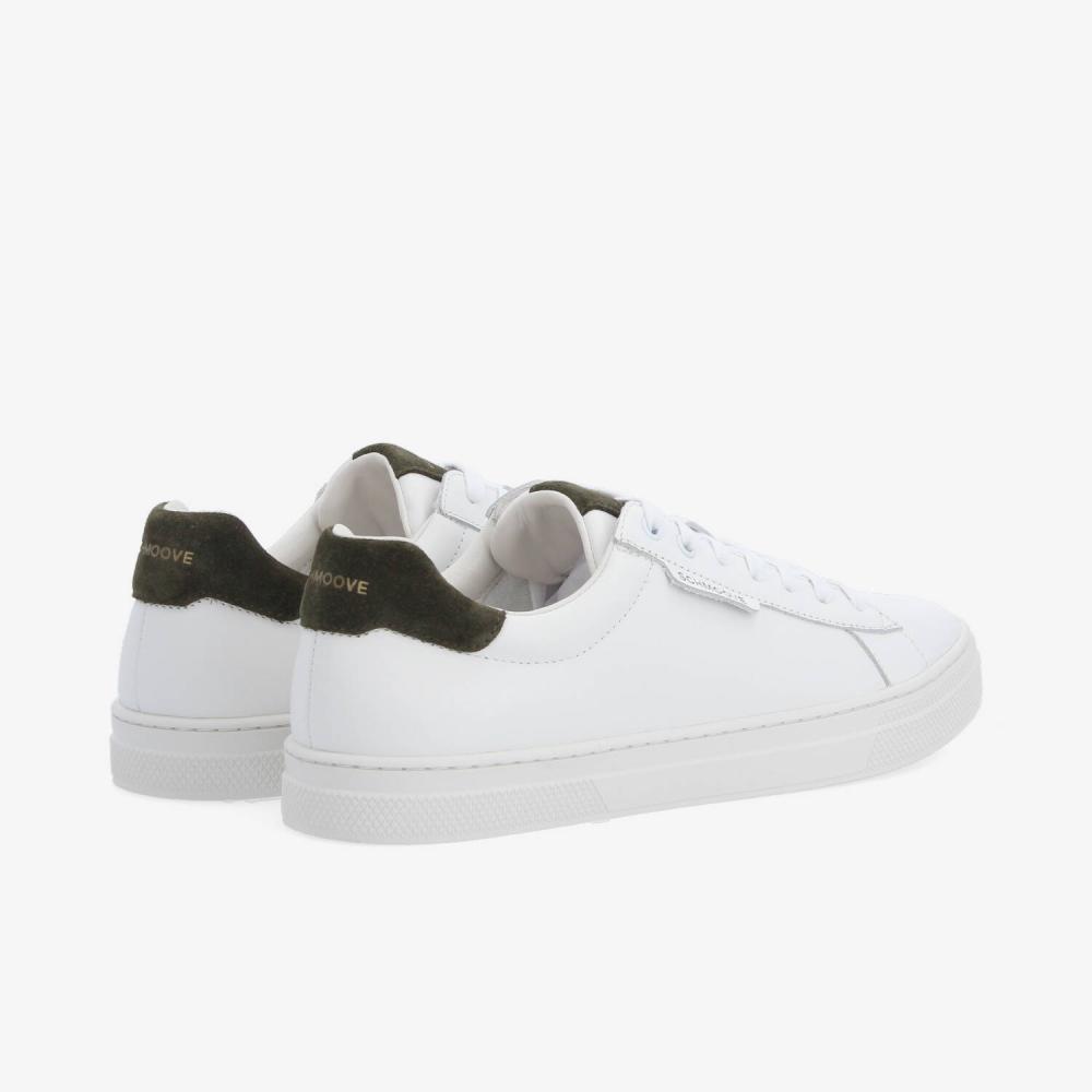 SCHMOOVE — sparkle-sneaker-m-nappa-suede-blanc-kaki