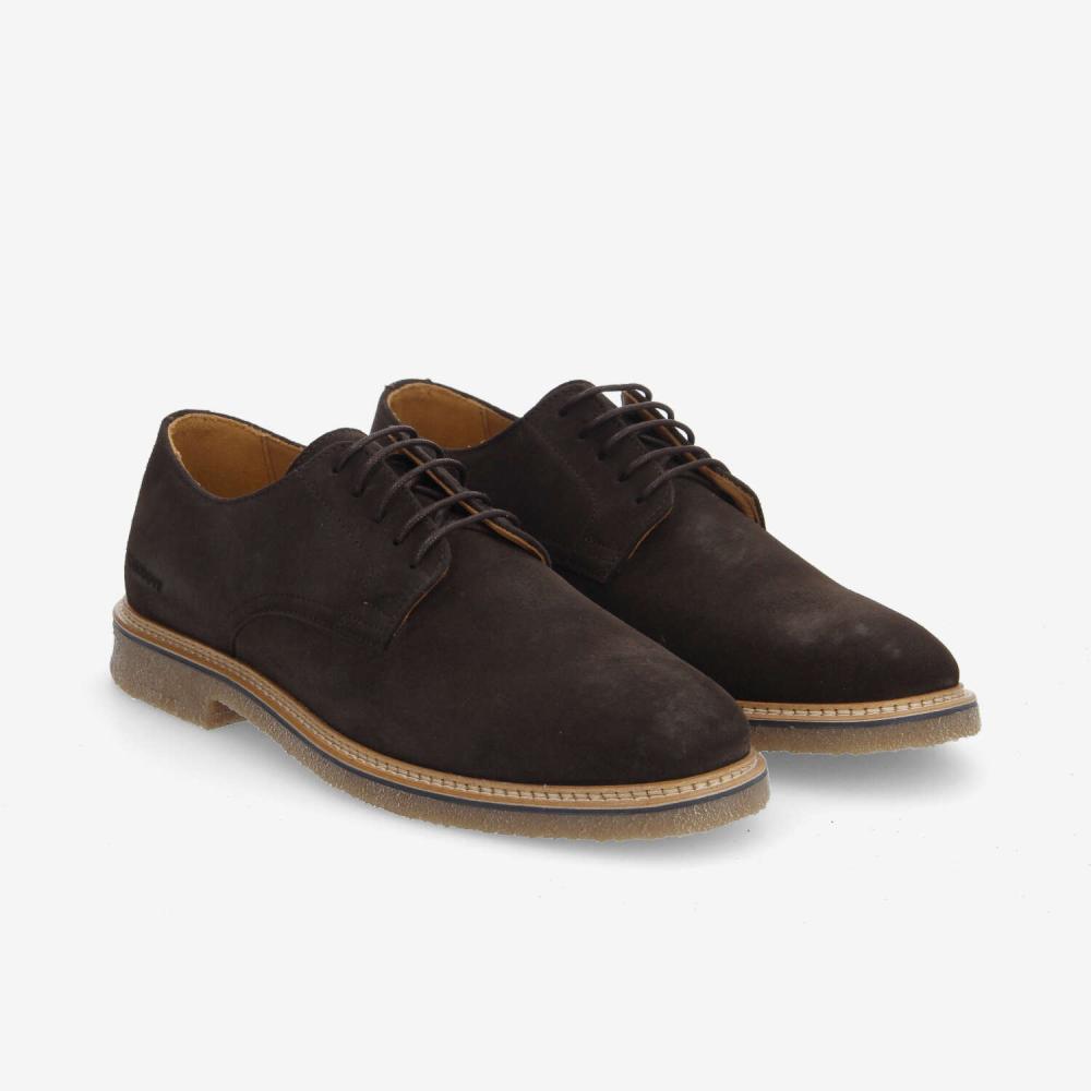 SCHMOOVE — dublin-derby-m-suede-marron-fonce