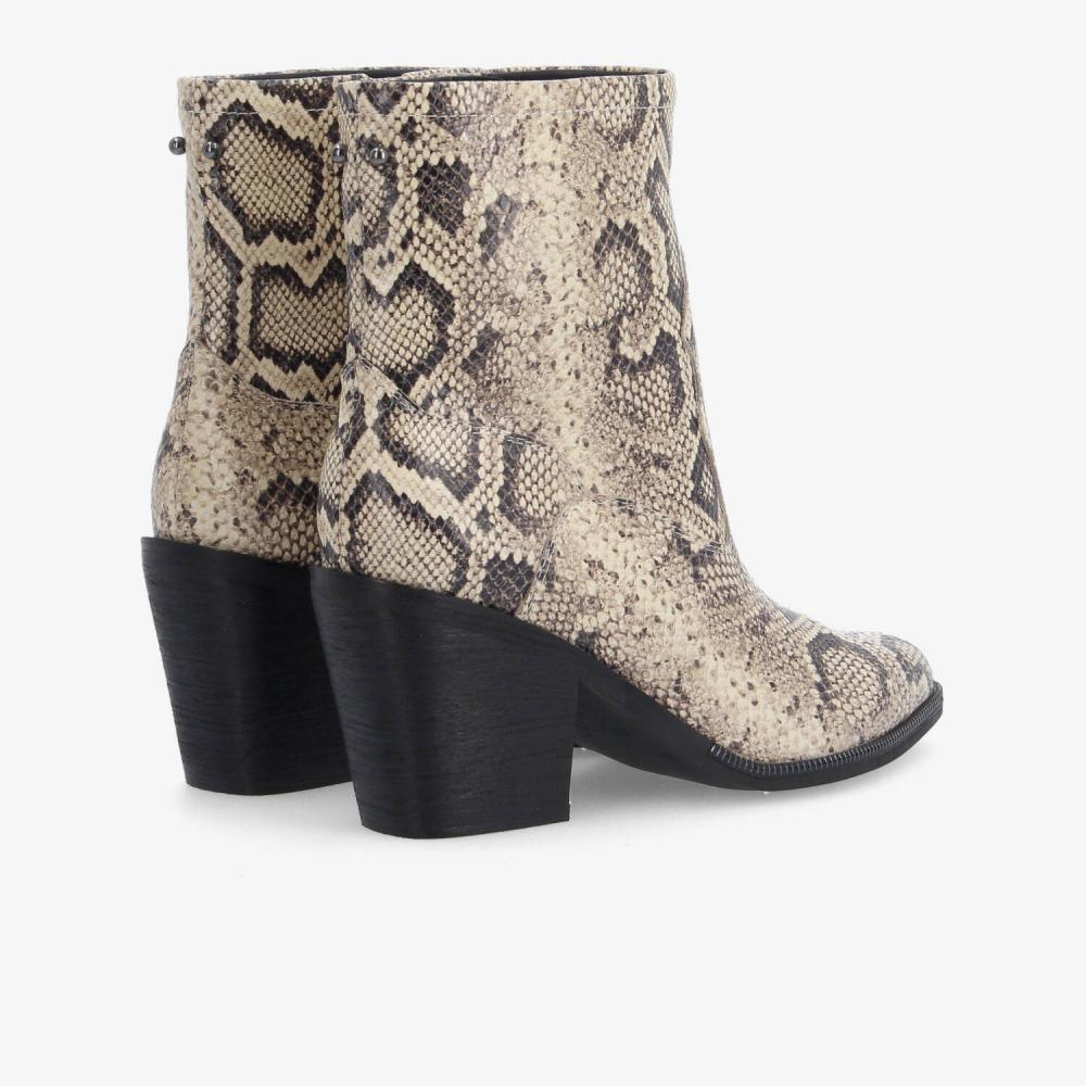 SCHMOOVE — leonie-zip-boots-w-print-python-beige