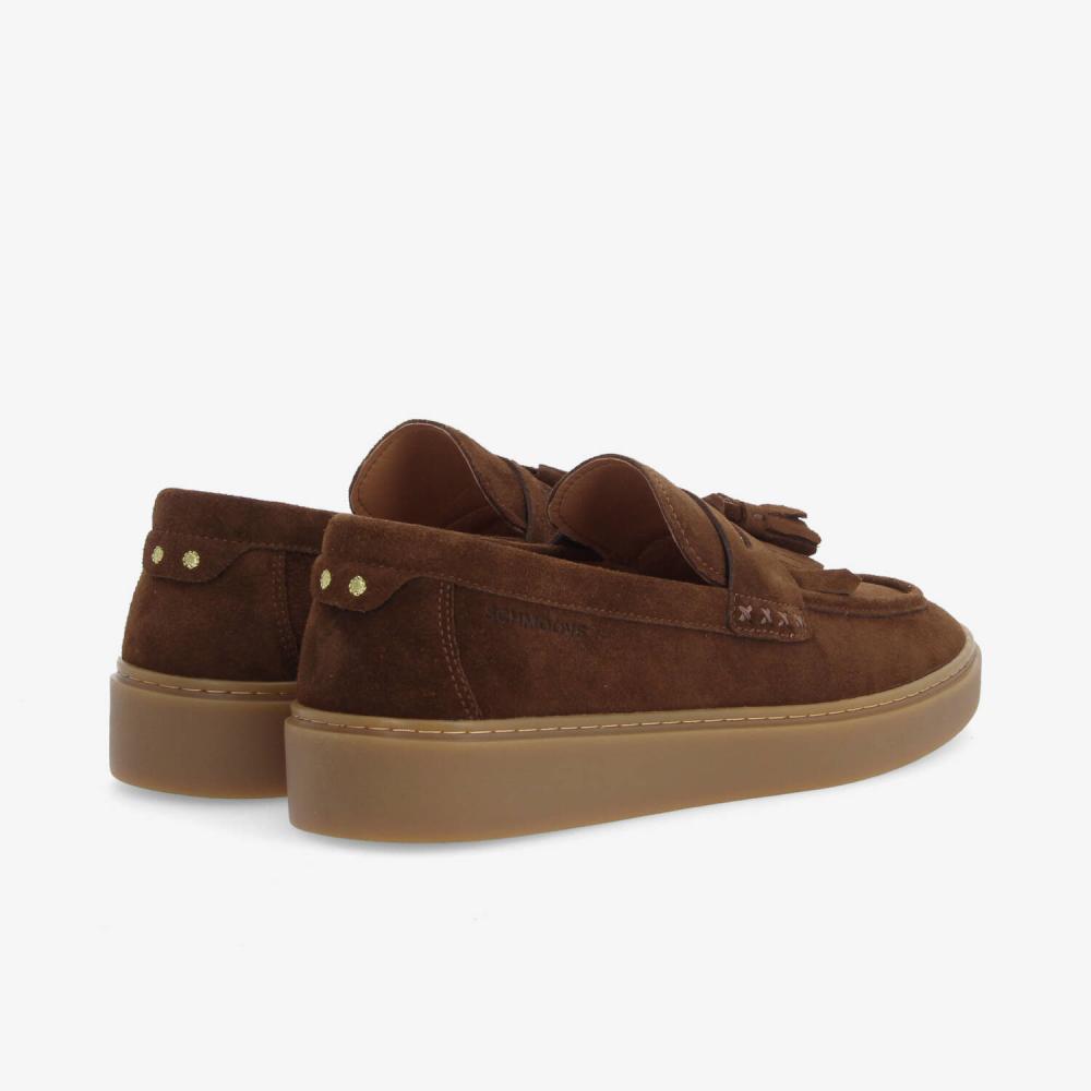 SCHMOOVE — loafly-loafer-m-suede-marron