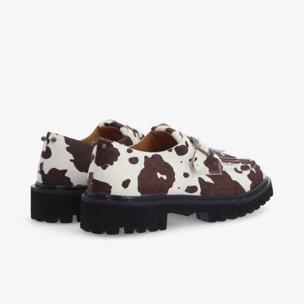 SCHMOOVE — mysen-plt-buckle-w-pony-cow-blanc-marron