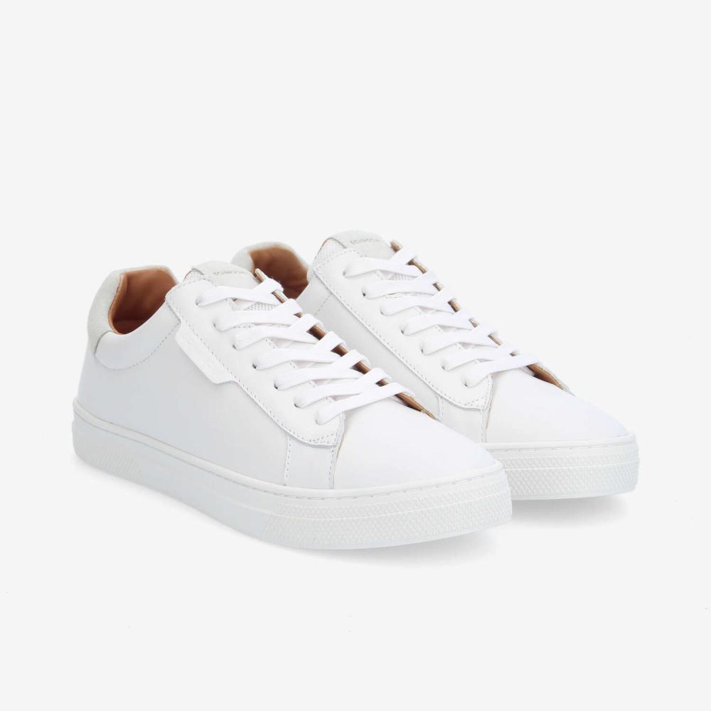 SCHMOOVE — sparkle-sneaker-m-nappa-suede-blanc-beige