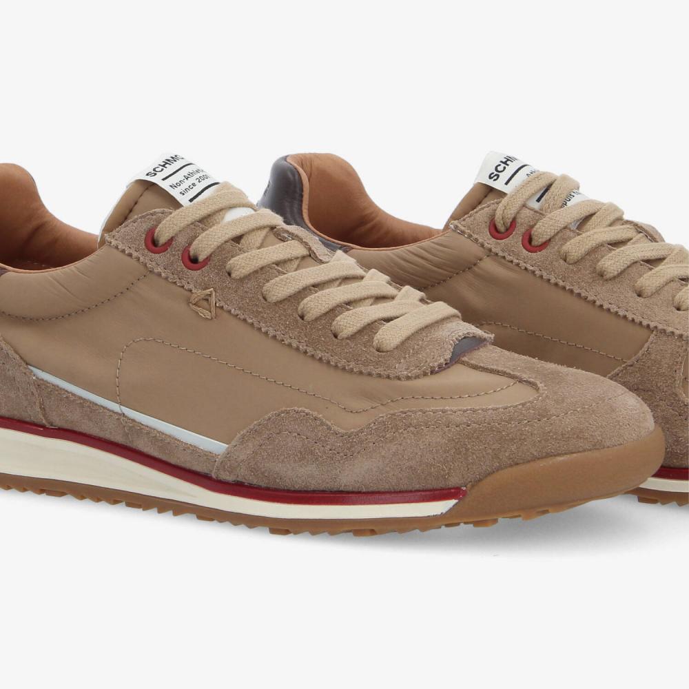 SCHMOOVE — camden-sneaker-m-nylon-suede-sde-marron