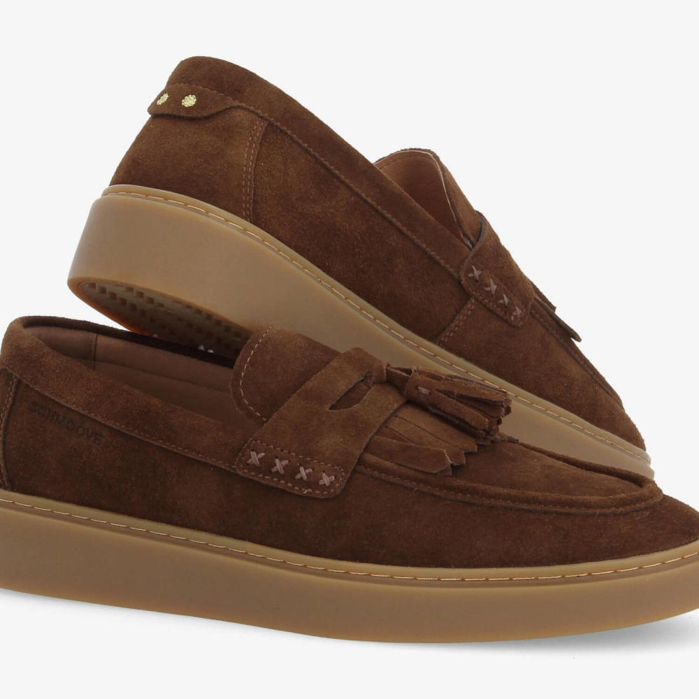 SCHMOOVE — loafly-loafer-m-suede-marron
