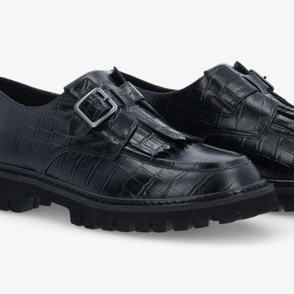 SCHMOOVE — mysen-plt-buckle-m-mat-kroco-noir