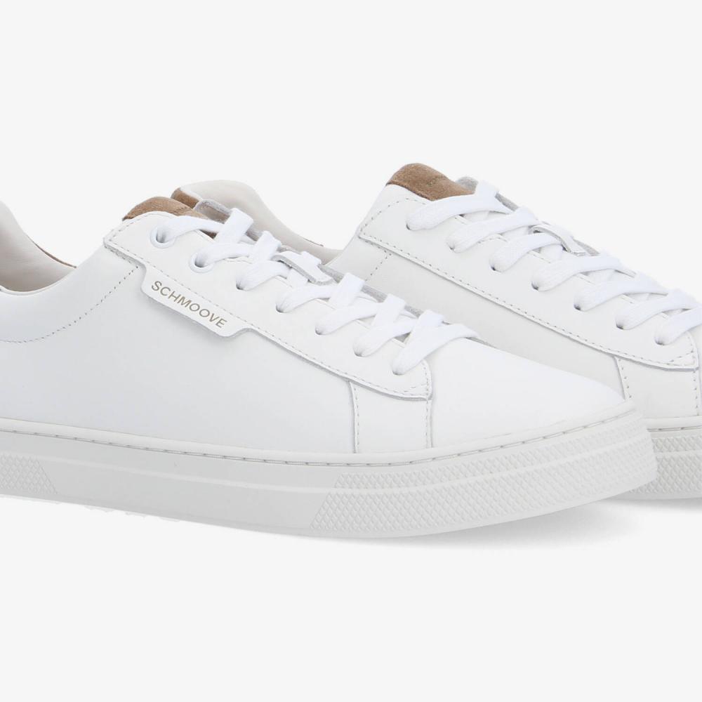 SCHMOOVE — sparkle-sneaker-m-nappa-suede-blanc-taupe