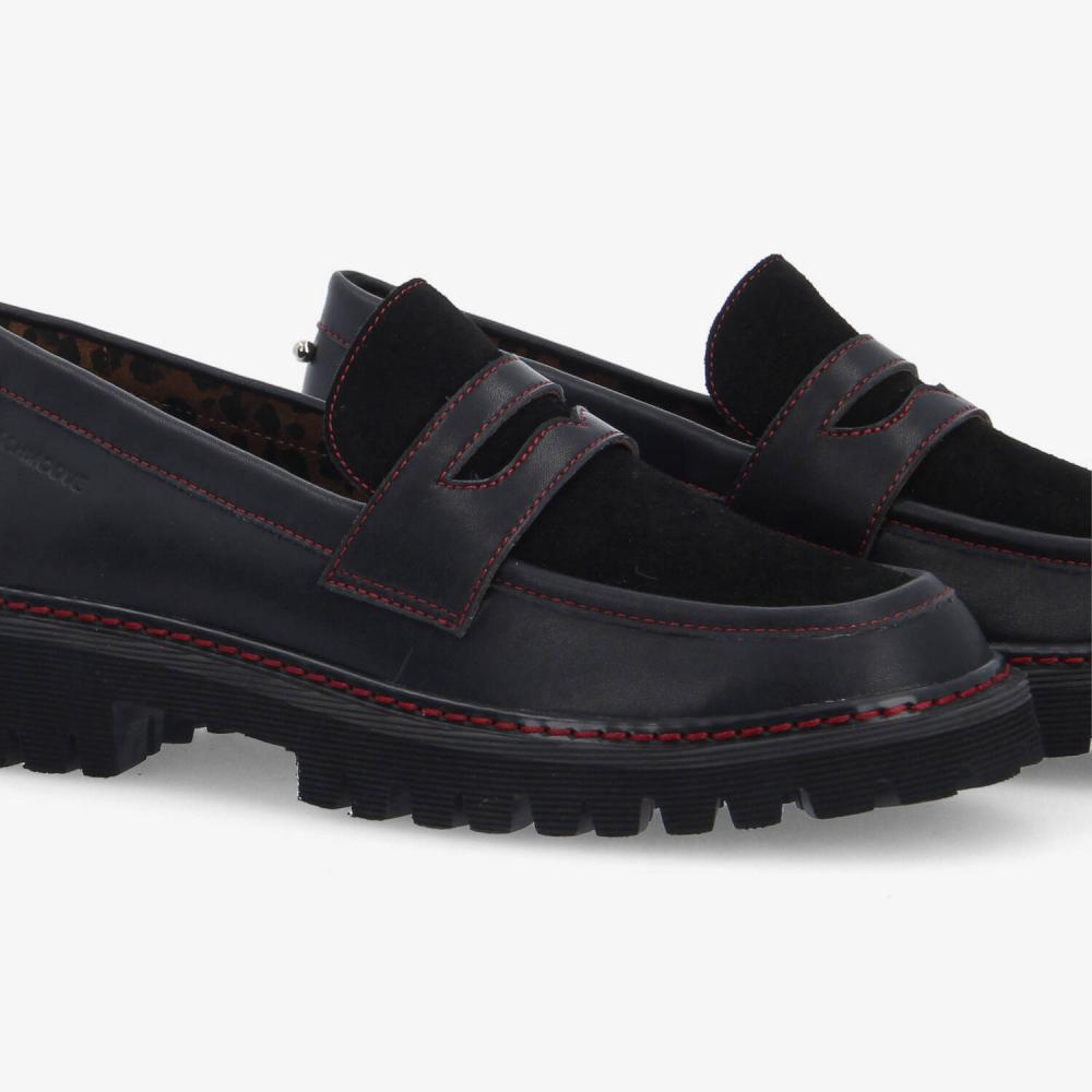 SCHMOOVE — mysen-loafer-w-nappa-suede-noir