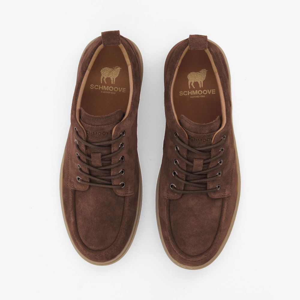 SCHMOOVE — loafly-plato-m-suede-marron