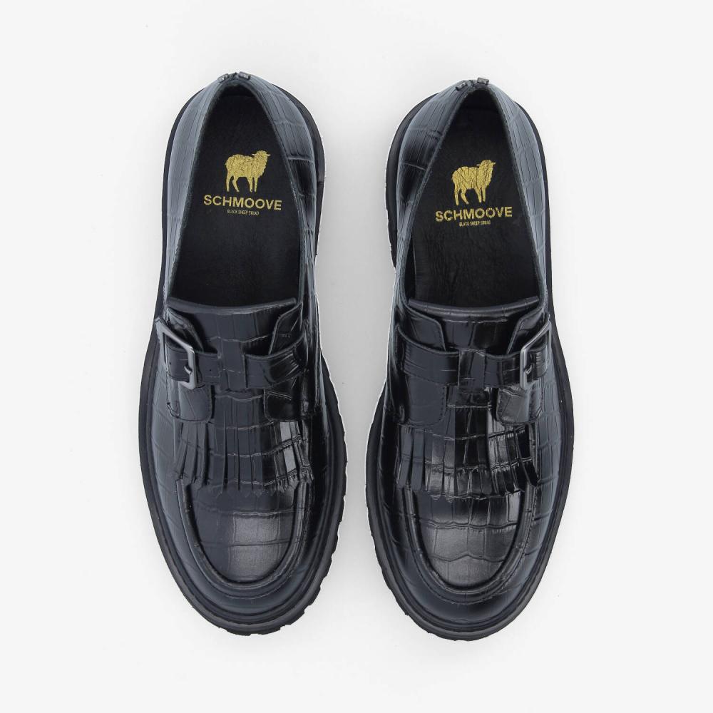 SCHMOOVE — mysen-plt-buckle-m-mat-kroco-noir