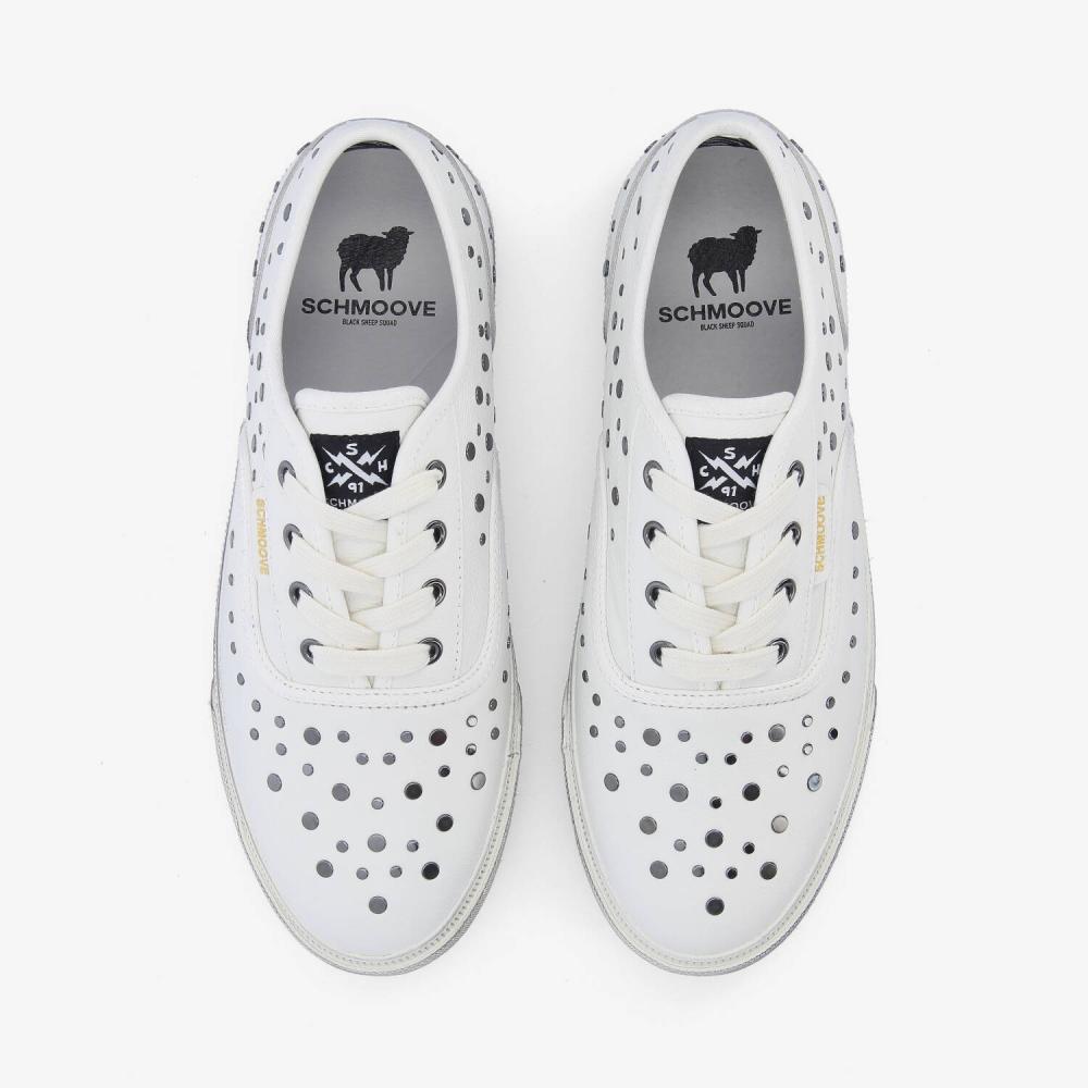 SCHMOOVE — arlo-studs-m-tumbled-leather-blanc
