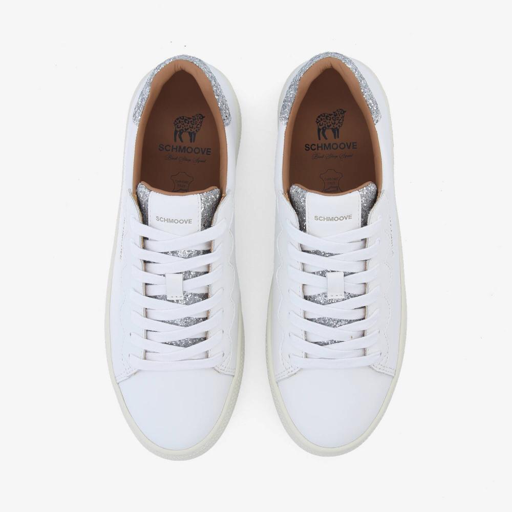 SCHMOOVE — sparkle-wave-w-nappa-glitter-blanc-argent