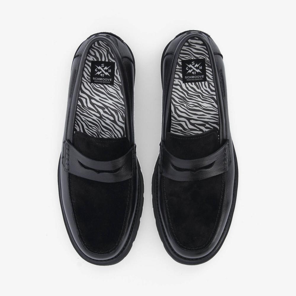 SCHMOOVE — johnny-loafer-m-grain-ltr-suede-noir