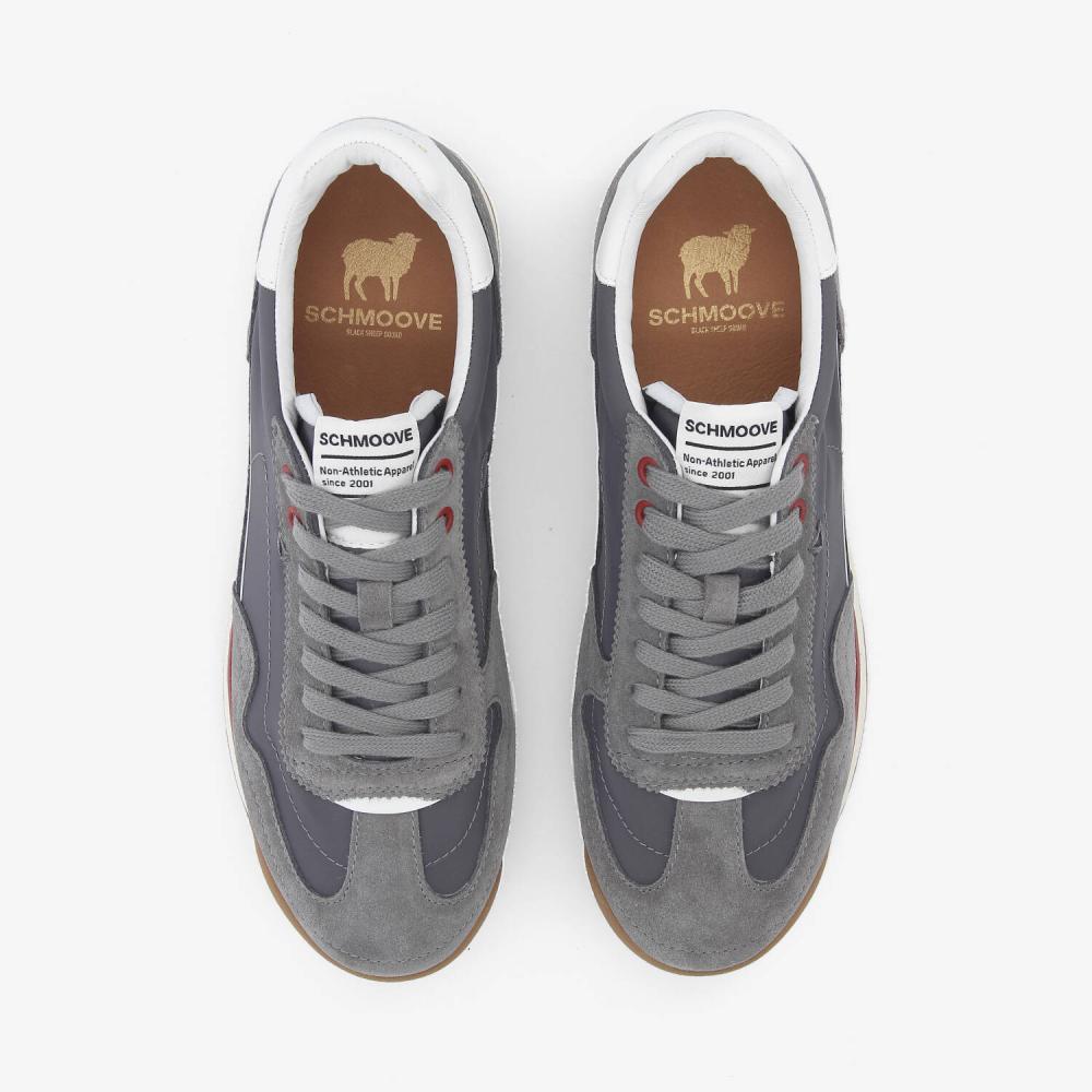 SCHMOOVE — camden-sneaker-m-nylon-suede-sde-gris