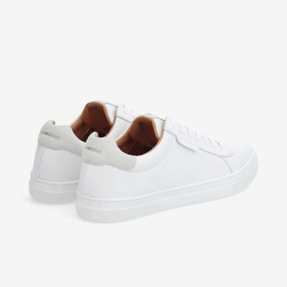 SCHMOOVE — sparkle-sneaker-m-nappa-suede-blanc-beige