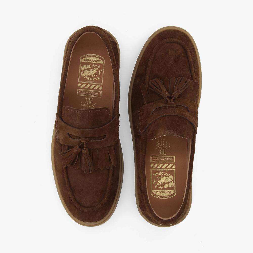 SCHMOOVE — loafly-loafer-m-suede-marron
