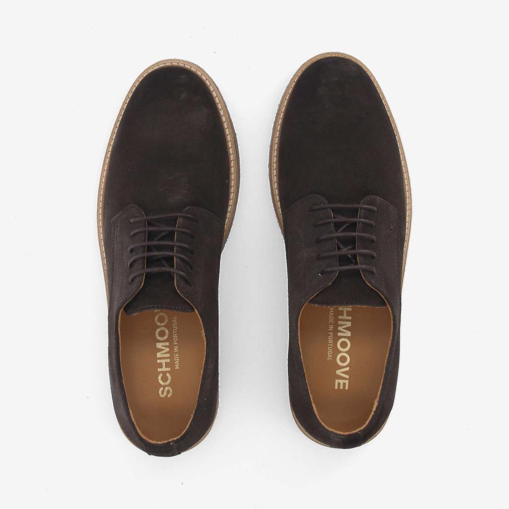SCHMOOVE — dublin-derby-m-suede-marron-fonce