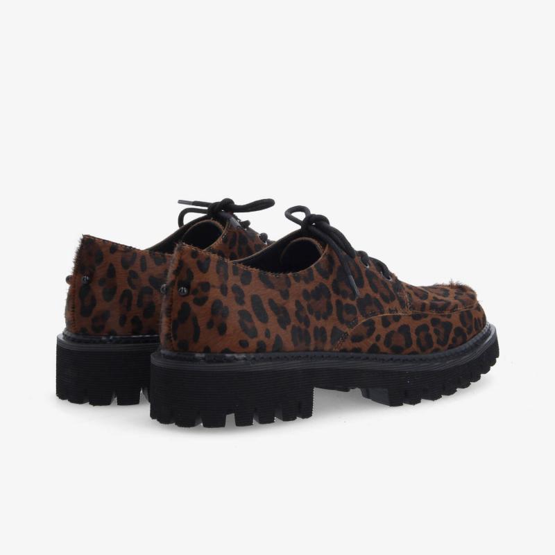 MYSEN PLT LACES W - PONY LEO - MARRON
