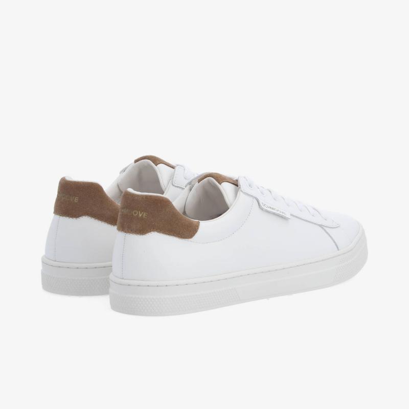 SPARKLE SNEAKER M - NAPPA/SUEDE - BLANC/TAUPE