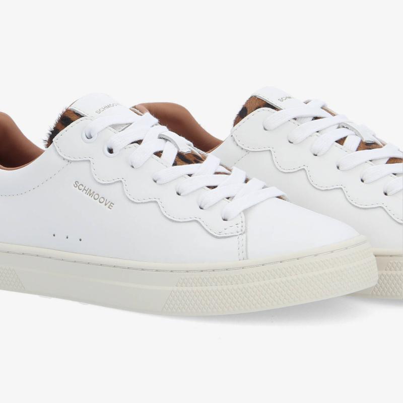 SPARKLE WAVE W - NAPPA/PONY LEO - BLANC/MARRON