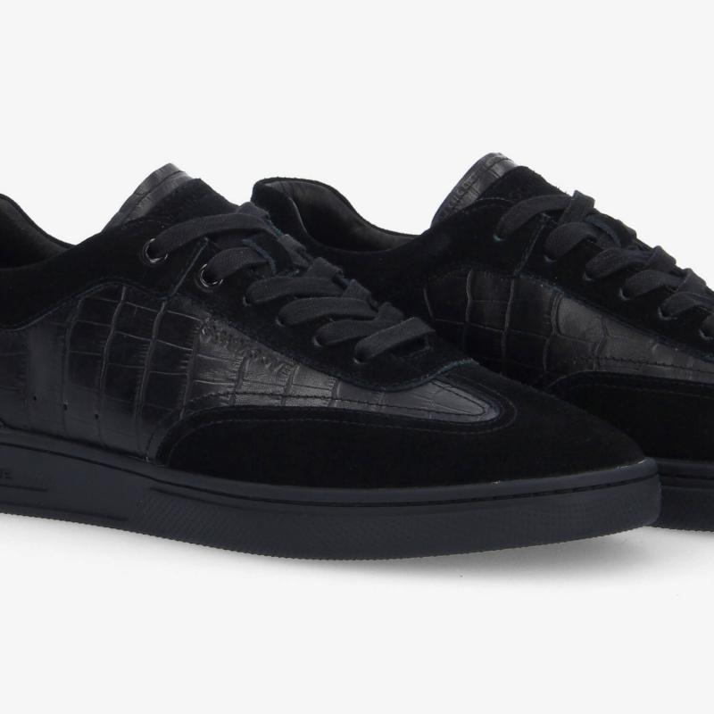 SAN MARINO SNEAKER M - MAT KROCO/SUEDE - NOIR