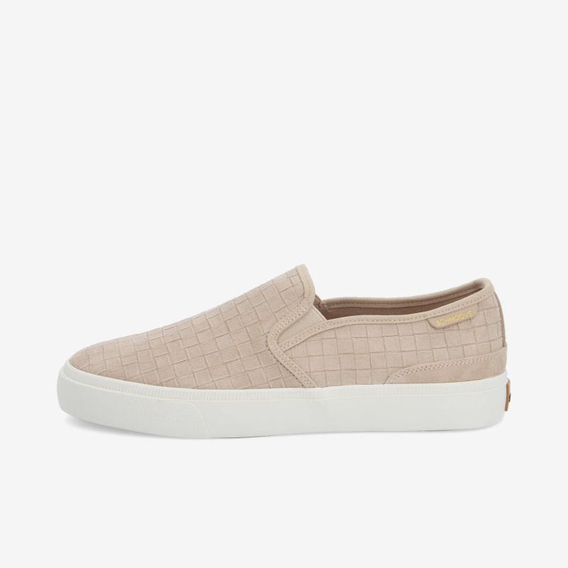 ARLO SLIP ON M - EMBOSSED SUEDE - BEIGE