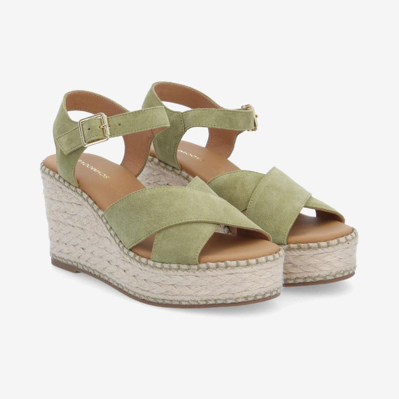 MINA SANDALE W - SUEDE - VERT