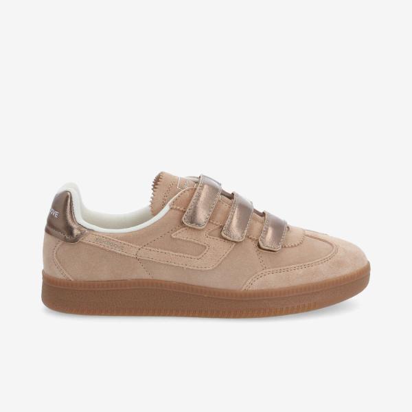SHEFFIELD STRAPS W - SUEDE/METAL - BEIGE/BRONZE