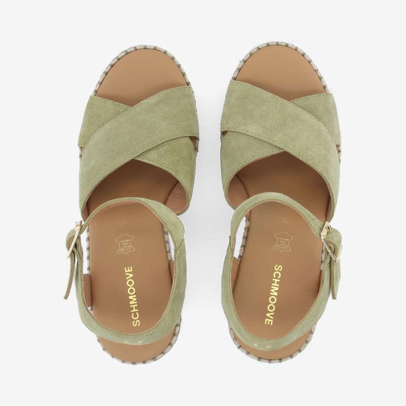 MINA SANDALE W - SUEDE - VERT