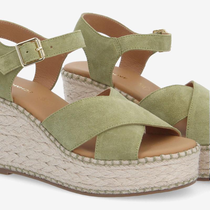MINA SANDALE W - SUEDE - VERT