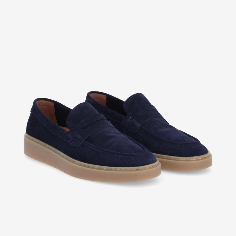 LOAFLY MOC M - SUEDE - BLEU MARINE
