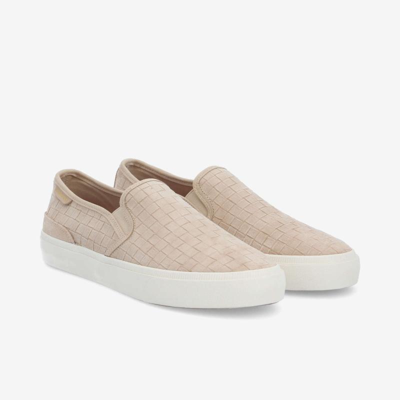 ARLO SLIP ON M - EMBOSSED SUEDE - BEIGE